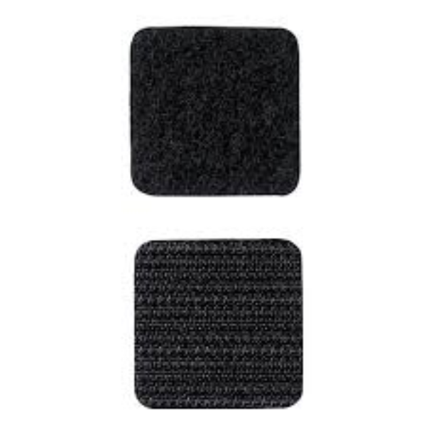  High Tack Black Rubber Adhesive Fastener Squares Hook & Loop 