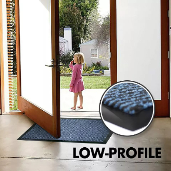 Blue Black Heavy Duty Barrier Mats Dirt & Moisture Absorbing Hard Wearing for Indoor And Outdoor Uses