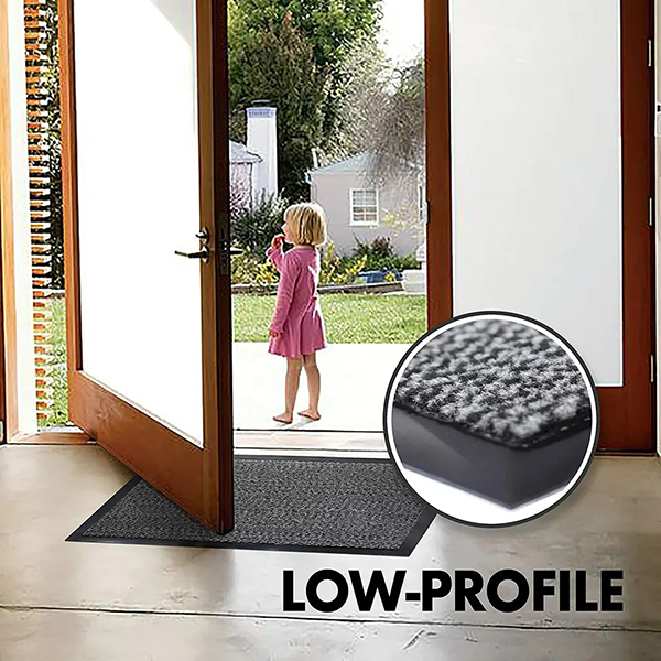 Grey Black Dust & Water Resistant Heavy Duty Hard Wearing Indoor And Outdoor Barrier Mats 